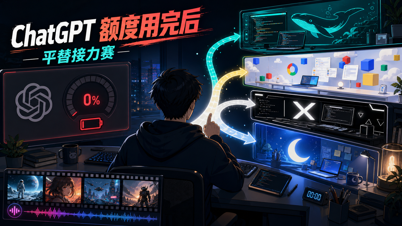 🪫 ChatGPT 额度用完后:我的 AI 平替接力赛